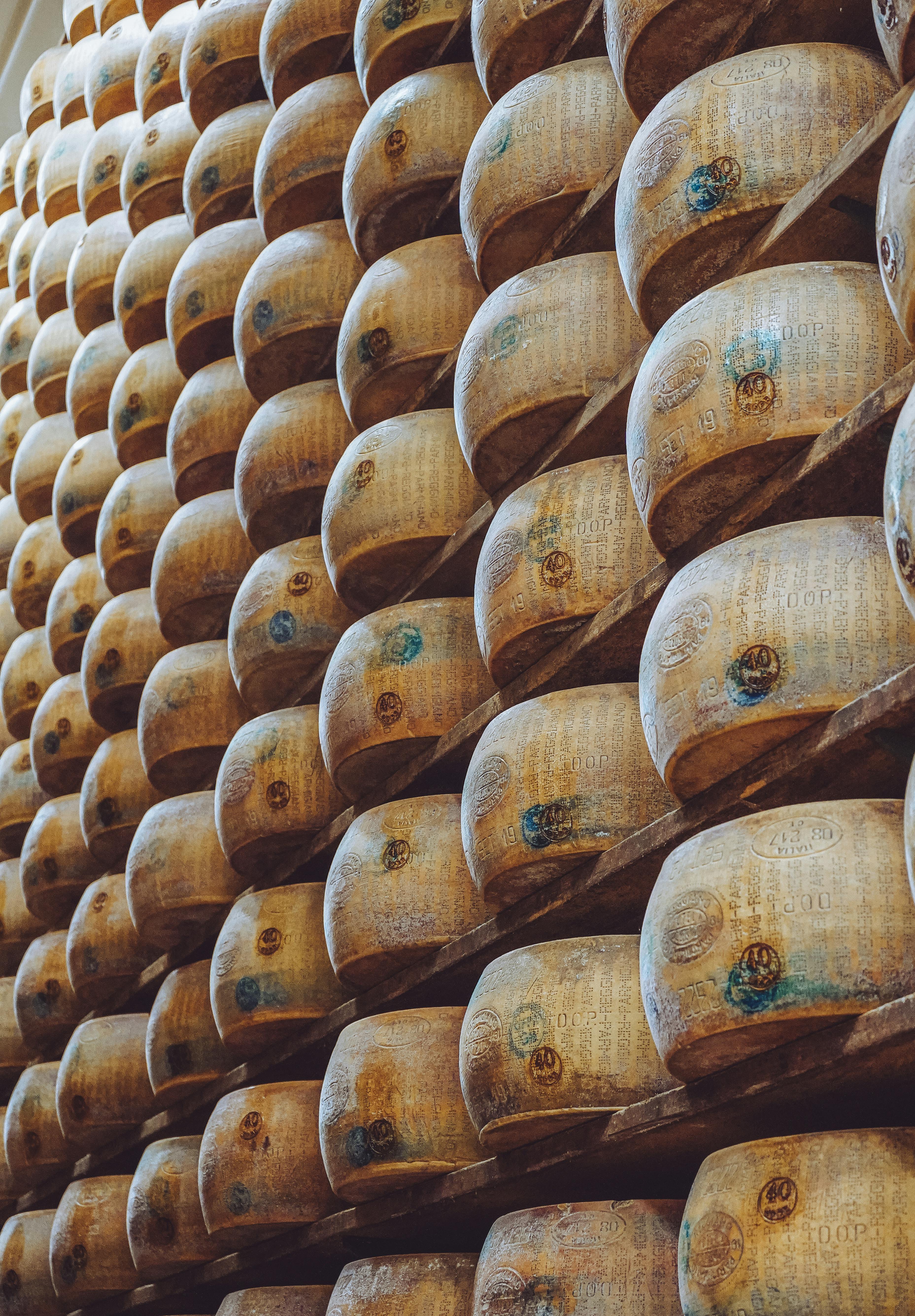 Parmigiano Reggiano production close-up